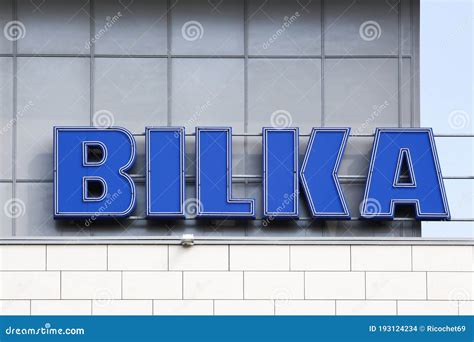 bilka logo   building editorial stock image image  exterior