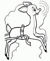 Rudolph Nosed Billy Goats Gruff Rentier Deer Honkingdonkey Sleigh Ausmalbild Coloring Coloringhome sketch template