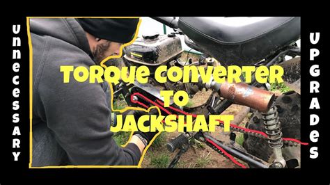 trailmaster mb mini bike torque converter  jackshaft conversion youtube