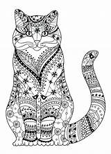 Cat Coloring Pages Detailed Cats Colouring Getcolorings Printable Print Color sketch template