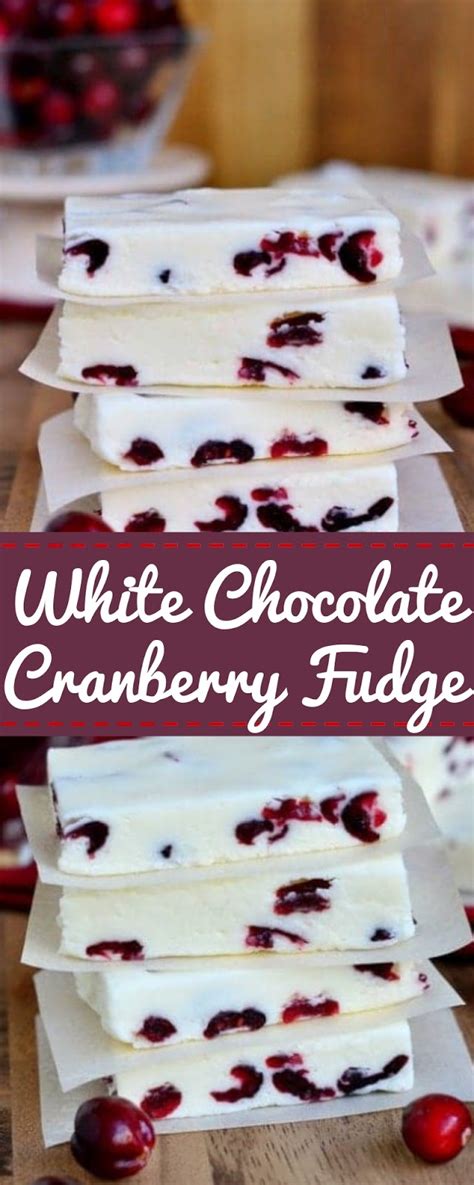 White Chocolate Cranberry Fudge Christmas Snack Meryska Kitchen