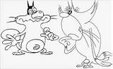 Oggy Baratas sketch template