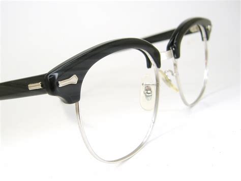 Vintage 1950s Mens Shuron Horn Rim Mad Men Eyeglasses