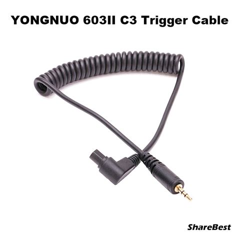 yongnuo ls 2 5 shutter cable rf 603 c3 flash trigger cable for can 1d