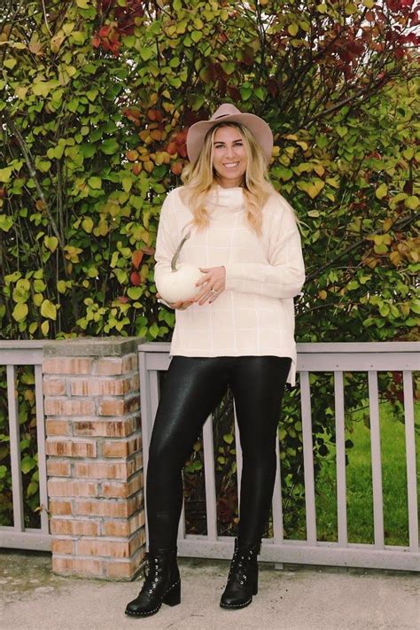 Fall Outfit Idea Cozy Turtleneck Neutral Ivory Color Sweater From