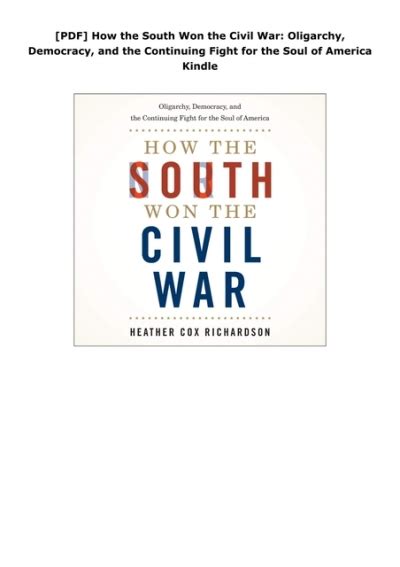 [pdf] how the south won the civil war oligarchy democracy and the