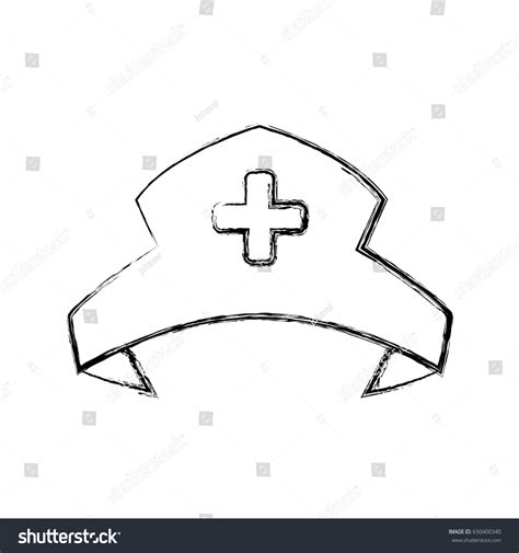 nurse hat drawing images stock  vectors shutterstock