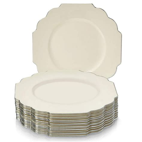 disposable plastic plates set  dinner plates  upscale wedding