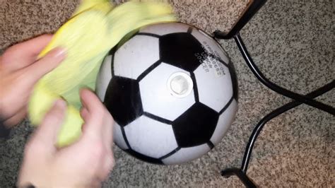 cleaning  soccer ball bowling ball youtube