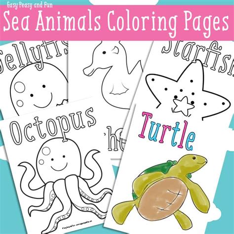 ocean  sea animals coloring pages  printable easy peasy  fun