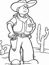 Cowboy Coloring Pages Printable Handkerchief Boys Kids Color Template Templates Recommended sketch template
