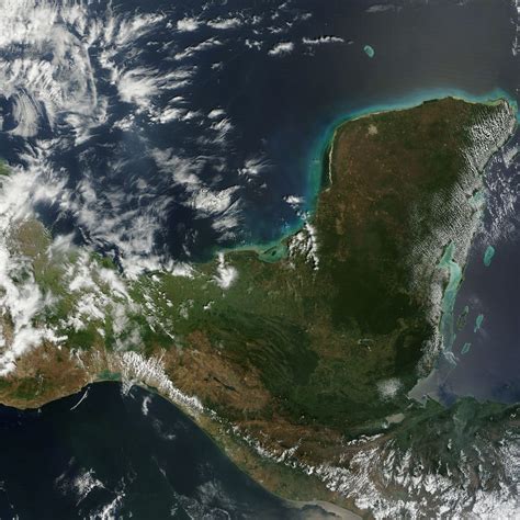 increibles imagenes satelitales de yucatan
