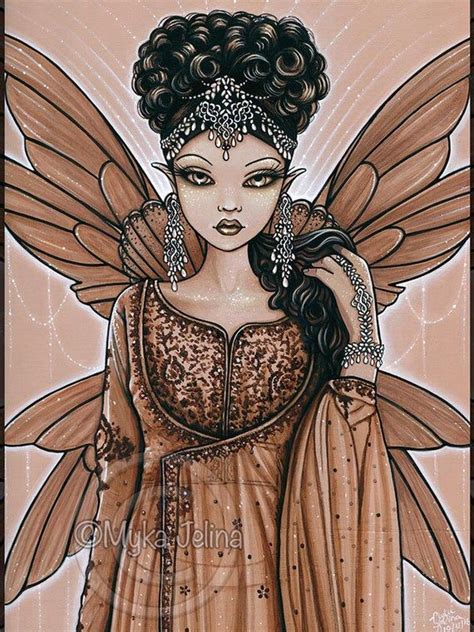 reina aceo trading card indian fairy queen art brown bronze etsy