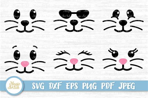 easter bunny face svg cut files  kids crafts