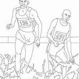 Coloring Pages Athletics Athlete Kids Sport Jump Long Getcolorings Marathon Printable sketch template