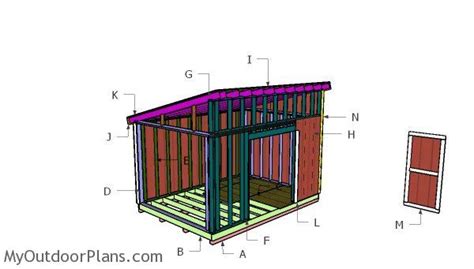 lean  shed roof plans myoutdoorplans