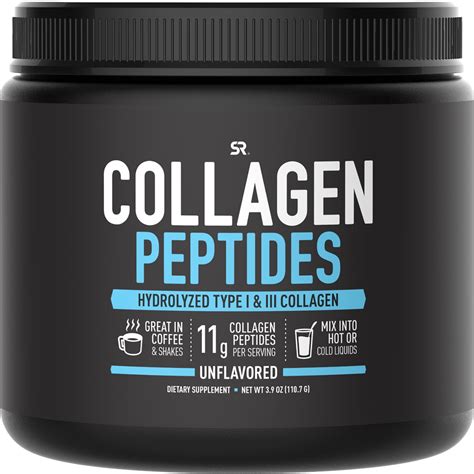 sports research collagen peptides hydrolyzed type  iii collagen unflavored  oz