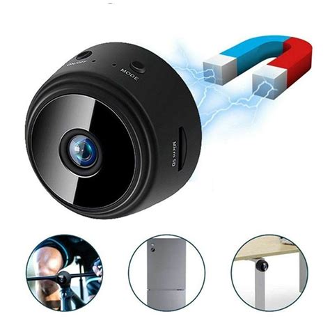 mini magnetic full hd home security camera wifi ip black