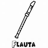 Flauta Dibujo Instrumentos Oboe Pequeños sketch template