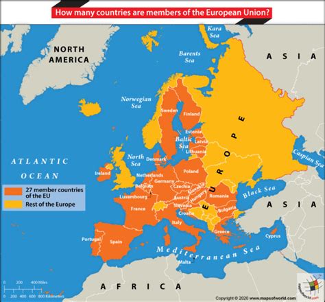 map showing member countries   european union answers