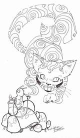Trippy Steampunk Cheshire Princess Kidnotorious sketch template