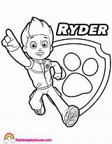 Ryder Patrol Paw Uncolored Coloringhome sketch template