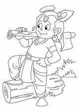 Krishna Shiva Chopping Bheem Chota Cortando Axe Ausmalbild Dibujosonline Kostenlos sketch template