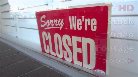 closed sign  red color white font  local business