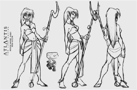 living lines library atlantis the lost empire 2001 characters model sheets and production