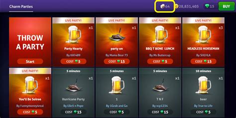 party pass credits work casino world
