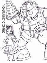 Bioshock Drawing Sister Big Getdrawings Drawings sketch template