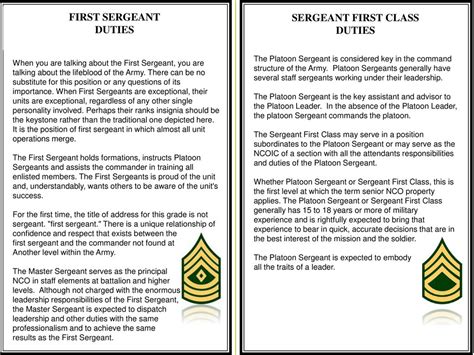 motor sergeant duties and responsibilities