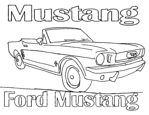 draw car mustang coloring pages  place  color