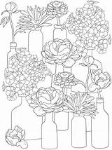 Floral Spring Doverpublications Stamping Dover Jars Blooming Craftgossip sketch template