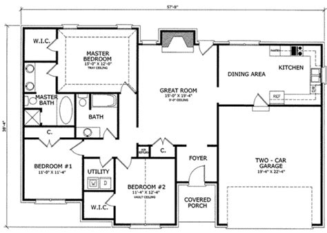 ranch house square foot plans style