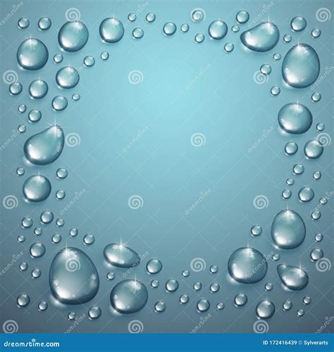 water rain drops or condensation over blurred background frame with