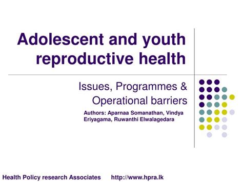 ppt adolescent and youth reproductive health powerpoint presentation