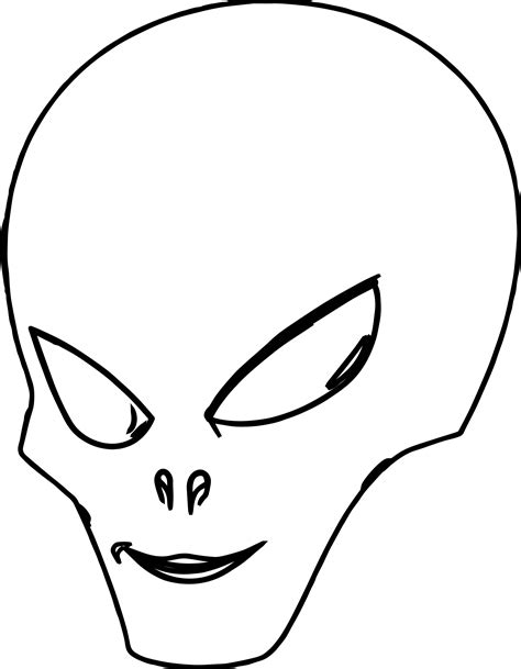 cool alien head coloring page coloring pages shape coloring pages