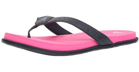 adidas originals cloudfoam flip flop  sandal  pink lyst