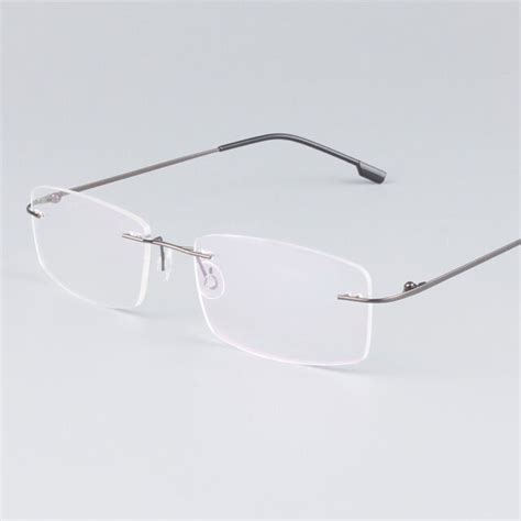 Flexible Rimless Titanium Alloy Eyeglasses Women Men Glasses Frame