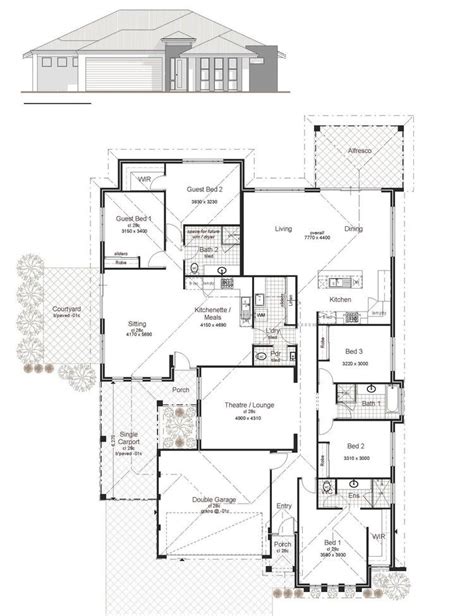 dual living custom design perth  family areas house construction plan family house