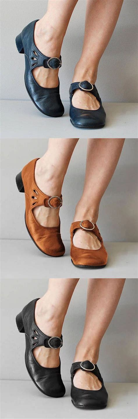 58 Off Today Mary Janes Summer Low Heel Vintage Women Shoes Trending