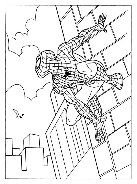 printable spiderman color pages