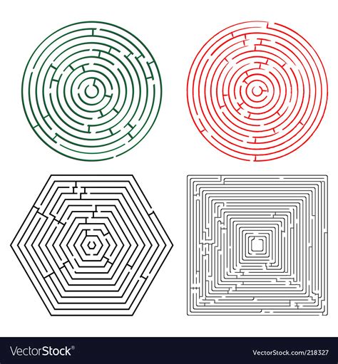 printable mazes collection royalty  vector image
