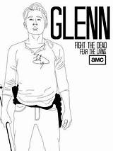 Dead Walking Glenn Coloring sketch template