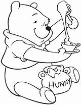 Pooh Winnie Coloring Pages Bear Honey Google Adult sketch template