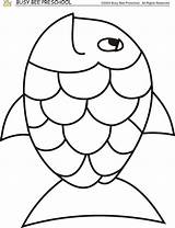 Fish Rainbow Template Clipart Coloring Library sketch template