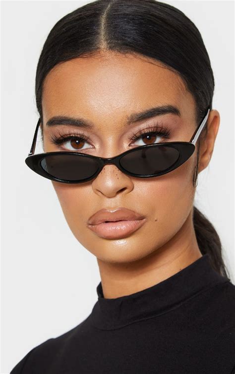 all over black slim cat eye sunglasses sunglasses women cat eye
