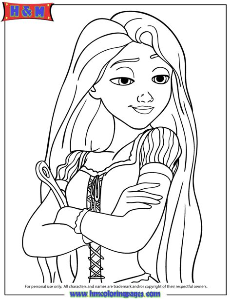 rapunzel coloring page coloring home