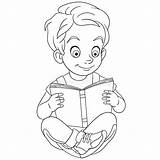 Liest Jungen Buch Lesen Junge sketch template